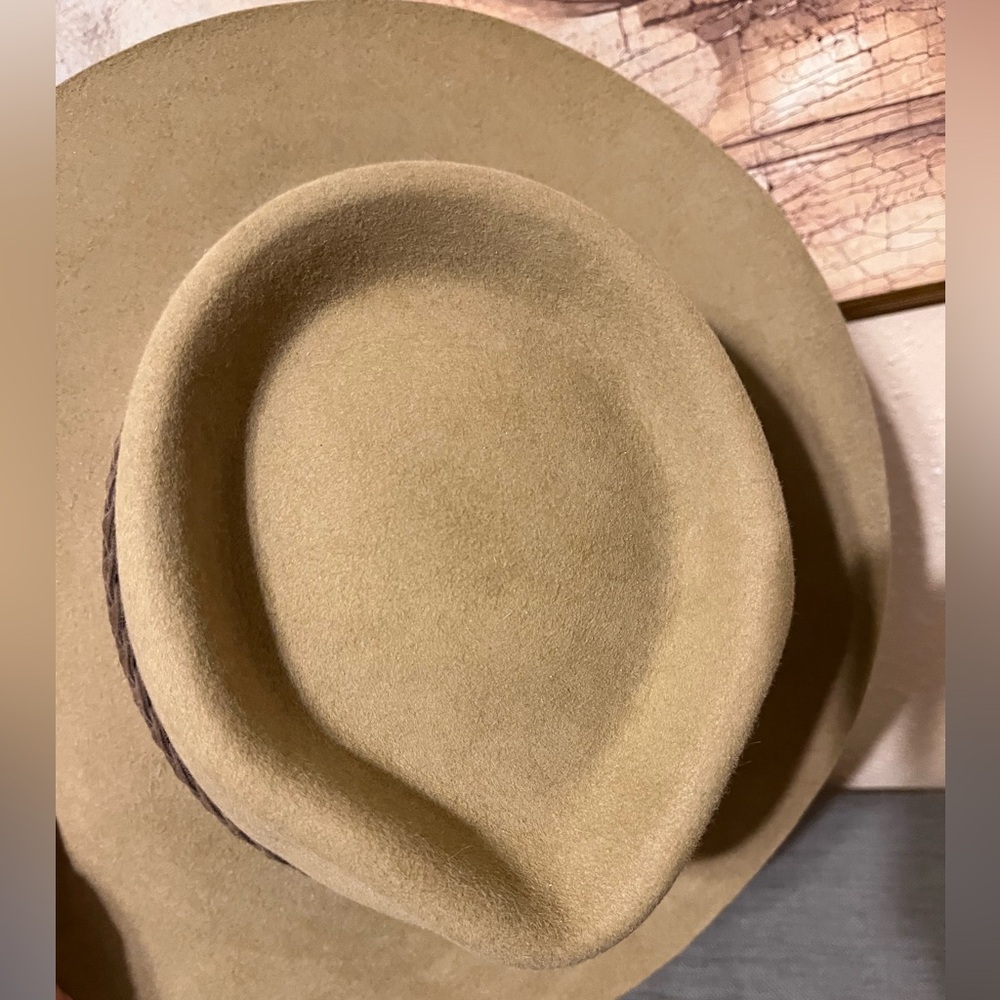 Sz L Drover Swagman Fur Felt Australian Hat Unisex Mink Brown - Picture 10 of 17